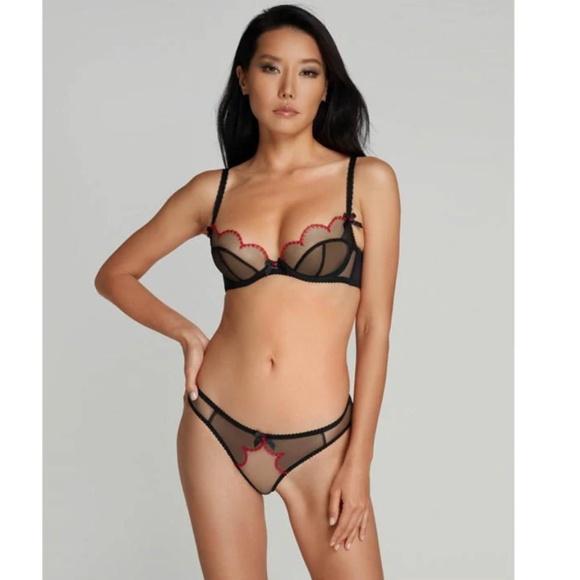 Agent Provocateur Lorna Bra Red Black 32C - Picture 2 of 9